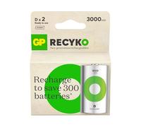 2 Piles Rechargeables D / HR20 3000mAh GP ReCyko