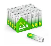 GP Lot de 36 Piles alcalines 36 Piles AAA supplémentaires Triple A Longue durée de Vie pour appareils Haute Performance Idéal pour Radio, Appareil Photo, Alarme Utilisation Industrielle, Anti-Fuite,
