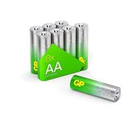 GP Lot de 8 Piles Super alcalines AA Mignon 1,5 V, idéales pour alimenter Les appareils du Quotidien, Nouvelle Technologie G-Tech Longlife