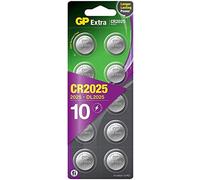 GP Piles CR2025 3 V - Pack de 10 Piles CR2025 au Lithium Bouton - sans Mercure - Pack composé de 2 Blister de 5 Piles CR 2025 emballées Individuellement