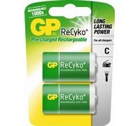 "GP Premium 2x Batterie Baby C ReCyko 1000x rechargeable 2600mAh HR14 Batterie R14"