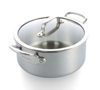 GP-PRIER 5PLY mirror SS unc Cvd Casserole 20cm/3.11L