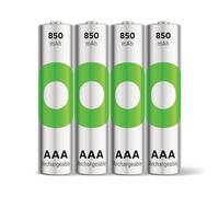 GP ReCyko Lot de 4 Piles AAA NiMH 850 mAh, 1,2 V, Rechargeables AAA, très Faible Auto-décharge, pré-chargées pour Une Utilisation immédiate