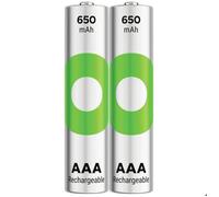 GP ReCyko Pile rechargeable AAA (LR3) NiMH 650 mAh 1,2 V – 2 pièces