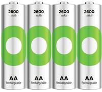 GP Piles AA ReCyko+ GPRCK260AA129C4 NiMH 2600 mAh 1,2 V Lot de 4 pré-chargées