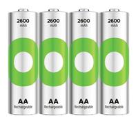 GP Piles AA ReCyko+ GPRCK260AA129C4 NiMH 2600 mAh 1,2 V Lot de 4 pré-chargées