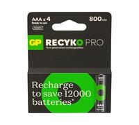 GP Recyko Pro Lot de 4 piles rechargeables AAA Slim Ni-Mh 1,2 V