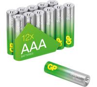GP Lot de 12 Piles Super alcalines AAA 1,5 V (Micro, LR03), idéales pour alimenter Les appareils du Quotidien, Nouvelle Technologie G-Tech Longlife