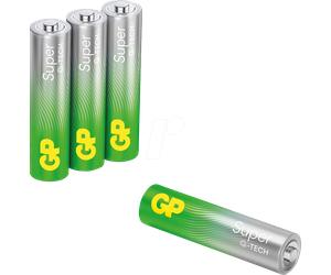 GP S4 AAA - Super, piles alcalines, AAA (Micro), lot de 4