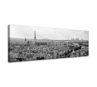 GP TONER tableau toile Paris noir et blanc France 120X40