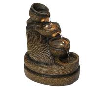 GPDNBIEU Fontaines de Bureau, Statue décorative de Fontaine d'intérieur Vintage en résine avec lumière, décoration Moderne for la Maison et Le Bureau