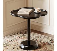 GPDNBIEU, Table d'appoint Ronde, guéridon décoratif, Petite Table à Martini, Salon for canapé, Chaise, Patio(/Black B,55CM)