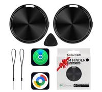 GPS Airtag Android & iOS Traceur Compatible avec Apple-Find My et Android-Google Find Hub, Smart Tracker Tag Lot de 2, Traceur Bluetooth pour Valises véhicule Portefeuilles Clés Bagages Sacs
