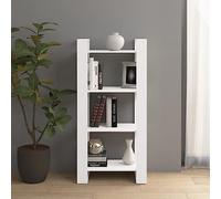 GPUTYGHN Bibliothèque en bois massif blanc - 60 x 35 x 125 cm - Séparateur de pièce en pin - Bibliothèque ouverte sans dos - Cadre en bois stable - Beaucoup d'espace de rangement pour livres et