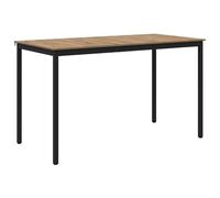 GPUTYGHN Table à manger en bois à angle droit avec pieds en métal | Pour la cuisine et la salle à manger, forme rectangulaire, construction stable, entretien facile, montage rapide