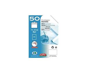 GPV 23472 Enveloppe Précasée Vélin D L 110 x 220 mm Bloc Détachable Fond Bloc de 50 Gris