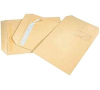 Generique Boîte 250 pochettes d'expédition C4 229 x 324 mm kraft brun autocollantes 90 g