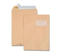 Gpv Boite De 250 Pochettes Kraft Brun C4 229x324 90 G Fenêtre 100x50