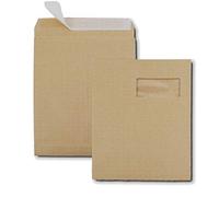 GPV - Boite de 250 Sac à soufflet - Format C4 (229x324x30 mm), fenêtre de 100x50 mm, qualité papier kraft : 120 g/m2 - Certifié PEFC