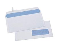 Gpv boîte de 500 enveloppes auto-adhésives 80g dl 110x220mm fenêtre 35x100 23403