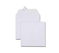 Gpv Boîte De 500 Enveloppes Carrées Blanches 190x190 120 G/M² Bande De Protection