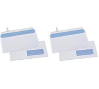 GPV - Boite de 500 Enveloppes - Format DL (110x220 mm), fenêtre de 35x100 mm, qualité papier blanc : 80 g/m2 - Certifié PEFC (Lot de 2)
