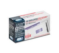 GPV Enveloppe blanche 112 x 225 mm 90g fenêtre 45 x 100 mm - Secure autocollante sans bande - Lot de 100
