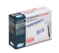 GPV Enveloppe blanche C5 162 x 229 mm 90g fenêtre 45 x 100 mm - Secure autocollant sans bande - Lot de 100
