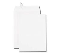 GPV - Paquet de 5 Pochettes dos carton - Format C4 (229x324 mm), sans fenêtre, qualité papier blanc : 120 g/m2