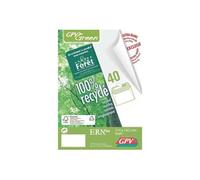 Gpv pqt 40 enveloppes erapure dl 110 x 220 mm auto-adh 80g sans fenêtre blanc 32121