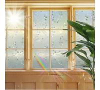 GQINGHUA Film Fenêtre Anti Regard 55 x 200 cm, Autoadhésif, Décoratif Électrostatique, Imperméable, Dépoli Vitre, avec Outil, pour Salle de Bain, Feuilles
