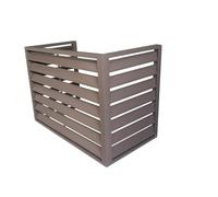 GQPEYAG Enceinte Clim Aluminium À Pers, Cache Climatiseur Extérieur | Pers lamellés for circulation air, cadre alliage alu, arrière cour résidentielle(Brown,3 P Three)
