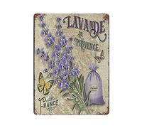 GQWJKSZ Plaque métallique en étain avec marques provençales, peinture artistique suspendue en fer rétro, décoration murale De maison, cuisine, jardin, Garage, 16x12 pouces