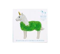 GR Gift Republic GR452177 Licorne en céramique pour la Culture de graines de chia, cresson, germes de Luzerne, Blanc