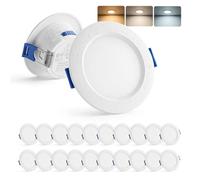 Gr4tec Spot LED Encastrable Extra Plat, 4W Spots Salle de Bain, Lot de 10 | Blanc Chaud Blanc Neutre Blanc Froid, Spots de Plafond Trou 55-68mm, 220V 360LM IP44 Spot Pour Salle de Bain Cuisine