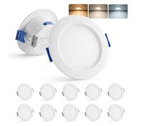 Gr4tec Spot LED Encastrable Salle de Bain, 4W Spots Extra Plat, Lot de 10 | Blanc Chaud Blanc Neutre Blanc Froid, Spots de Plafond Trou 55-68mm, 220V 360LM IP44 Spot Pour Salle de Bain Cuisine