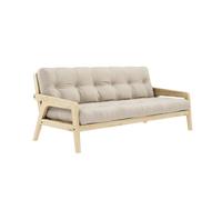 Grab Canapé-lit en pin laqué transparent/747 Beige