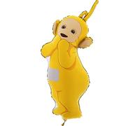 Grabo Ballon d'anniversaire Teletubbies. Ballon de fête pour enfants en forme de laa-laa, en aluminium avec paille pour gonfler. Ballons colorés fabriqués en Italie 40 x 92 cm