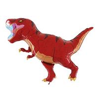 Grabo Ballon en Mylar en Forme de T-Rex. Rouge, 40 "/ 100 cm