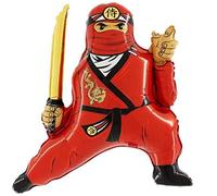 Grabo Ballon Ninja rouge environ 60 x 70 cm