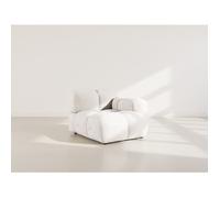 Grace - module d'assise droit en velours texturé - Beige