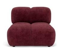 Grace - module d'assise en velours texturé - Prune