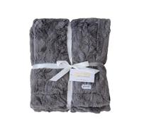 GRACED SOFT LUXURIES Grande Couverture Douce, Chaude, élégante et Confortable en Fausse Fourrure pour la Maison, canapé, Chaise, Salon (Gris uni, Taille XL, 152,4 x 203,2 cm)