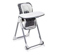 Graco Swift Fold™ Chaise-haute, de 6 mois à 3 ans environ (max. 15 kg), avec fonction de couchage, pliable, évolutif, plateau amovible pour lave-vaisselle, lavable, gris/blanc, Suits Me