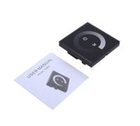 Gradateur, Contrôleur de Panneau Intelligent Interrupteur Tactile Interrupteur Mural Interrupteur Tactile Gradateur avec Lumière LED, DC 12V-24V Noir(Le Noir)