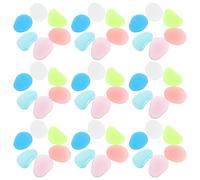 GRADENEVE 100 Pièces Galets Décoratifs Couleur Aléatoire Phosphorescents Colorés Résine Éclat Nocturne pour Jardin et Aquarium pour Allée et Décoration Extérieure