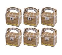 GRADENEVE 12 Boîtes à Bonbons en Papier Pirate Vintage Poignée, Organiseur de Rangement pour Bonbons et Jouets, pour Emballage de Fête D'anniversaire Garçon et Filles