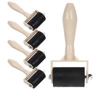 GRADENEVE 5 Pièces Rouleaux Encreurs en Caoutchouc Noir pour Impression, Faciles à Nettoyer et Étaler L'encre, Outils de Gravure Adaptés aux Garçon et Filles pour Estampage et Création