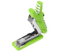 GRADENEVE Agrafeuse Mignonne à Main Portable en Silicone et Acier Inoxydable Piste Interne Lisse pour Bureau et Étude, Design Créatif Léger Vert Clair
