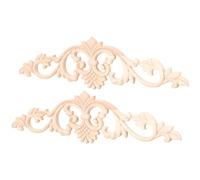 GRADENEVE Appliques en Bois Sculpté pour Armoire et Murs, Lot de 2 Pièces, Décor Classique Élégant, Facile à Installer, Dimensions 30 X 8 Cm, Décoration Intérieure Raffinée